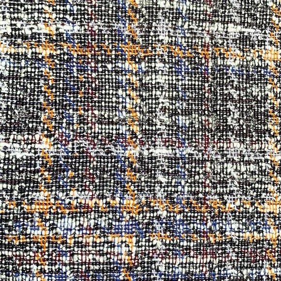 Belle Poque blazer/cardigan size small, orange blue black white silver thread. - Picture 5 of 7